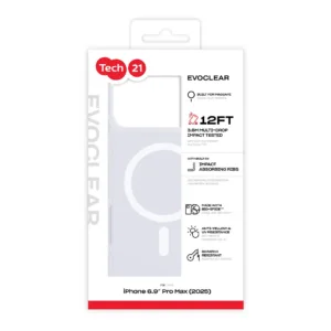 Tech21 รุ่น EvoClear (MagSafe) - เคส iPhone 17 Pro Max - สี Clear