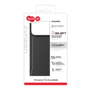 Tech21 รุ่น EvoPro (MagSafe) - เคส iPhone 17 Pro Max - สี Black 13 Tech21 รุ่น EvoPro (MagSafe) - เคส iPhone 17 Pro Max - สี Black