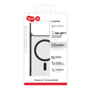 Tech21 รุ่น EvoPro (MagSafe) - เคส iPhone 17 Pro Max - สี Clear/Black 13 Tech21 รุ่น EvoPro (MagSafe) - เคส iPhone 17 Pro Max - สี Clear/Black