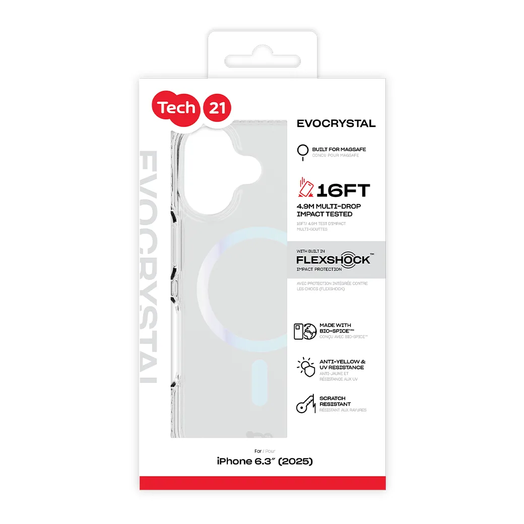 Tech21 รุ่น EvoCrystal (MagSafe) - เคส iPhone 17 - สี Iridescent 7 Tech21 รุ่น EvoCrystal (MagSafe) - เคส iPhone 17 - สี Iridescent - Image 7