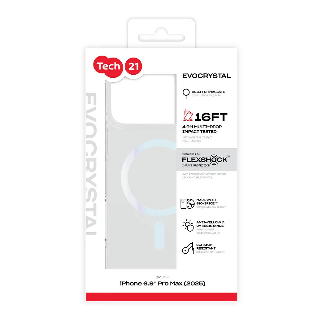 Tech21 รุ่น EvoCrystal (MagSafe) - เคส iPhone 17 Pro Max - สี Iridescent 7 Tech21 รุ่น EvoCrystal (MagSafe) - เคส iPhone 17 Pro Max - สี Iridescent - Image 7