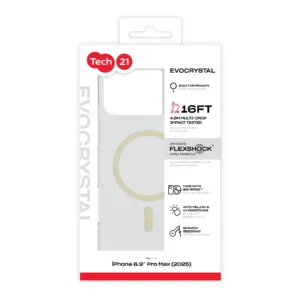 Tech21 รุ่น EvoCrystal (MagSafe) - เคส iPhone 17 Pro Max - สี Metallic Gold 13 Tech21 รุ่น EvoCrystal (MagSafe) - เคส iPhone 17 Pro Max - สี Metallic Gold