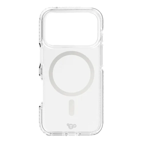 Tech21 รุ่น EvoCrystal (MagSafe) - เคส iPhone 17 Pro - สี Clear/Metalic Silver