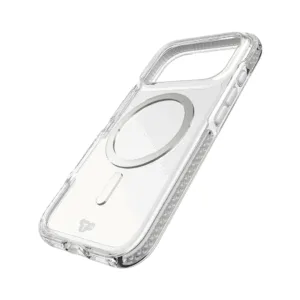 Tech21 รุ่น EvoCrystal (MagSafe) - เคส iPhone 17 Pro - สี Clear/Metalic Silver