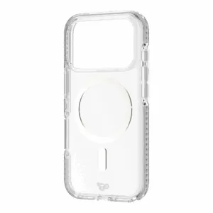 Tech21 รุ่น EvoCrystal (MagSafe) - เคส iPhone 17 Pro - สี Clear/Metalic Silver