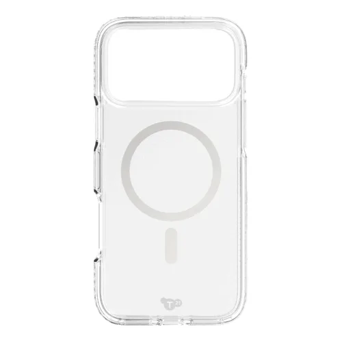 Tech21 รุ่น EvoCrystal (MagSafe) - เคส iPhone 17 Pro Max - สี Clear/Metalic Silver