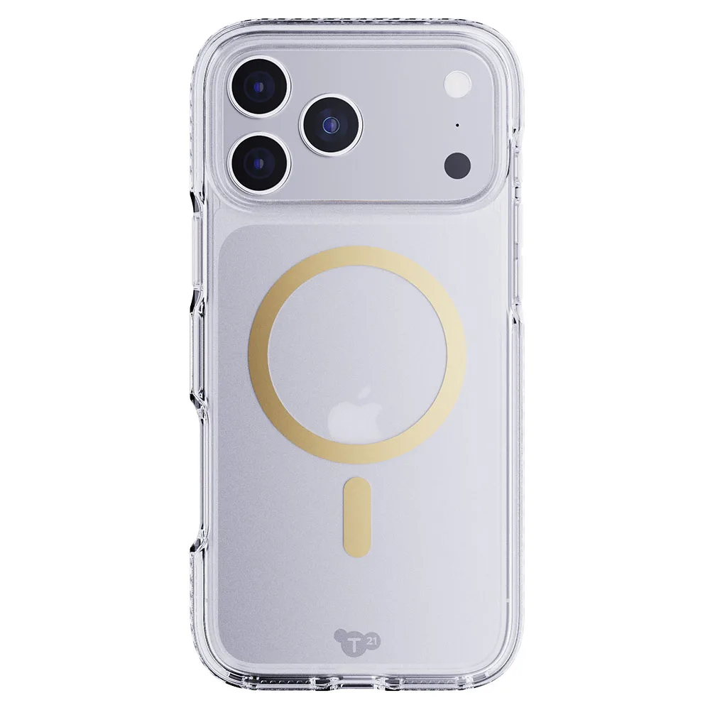 Tech21 รุ่น EvoCrystal (MagSafe) - เคส iPhone 17 Pro Max - สี Metallic Gold 1 Tech21 รุ่น EvoCrystal (MagSafe) - เคส iPhone 17 Pro Max - สี Metallic Gold
