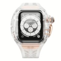 Y24 รุ่น BELLEVUE - เซ็ตเคสและสายนาฬิกา Apple Watch (45mm) - สี Transparent/Rose Gold