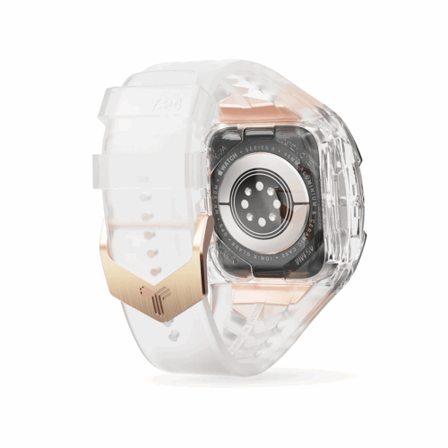 Y24 รุ่น BELLEVUE - เซ็ตเคสและสายนาฬิกา Apple Watch (45mm) - สี Transparent/Rose Gold - Image 4