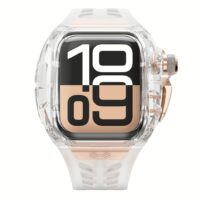 Y24 รุ่น BELLEVUE - เซ็ตเคสและสายนาฬิกา Apple Watch (46mm) - สี Transparent/Rose Gold