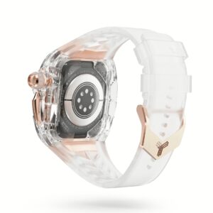 Y24 รุ่น BELLEVUE - เซ็ตเคสและสายนาฬิกา Apple Watch (46mm) - สี Transparent/Rose Gold