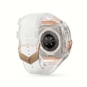 Y24 รุ่น BELLEVUE - เซ็ตเคสและสายนาฬิกา Apple Watch (49mm) - สี Transparent/Rose Gold