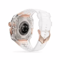 Y24 รุ่น BELLEVUE - เซ็ตเคสและสายนาฬิกา Apple Watch (49mm) - สี Transparent/Rose Gold