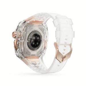 Y24 รุ่น BELLEVUE - เซ็ตเคสและสายนาฬิกา Apple Watch (49mm) - สี Transparent/Rose Gold