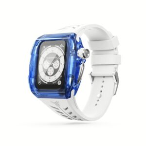 Y24 รุ่น BONDI - เซ็ตเคสและสายนาฬิกา Apple Watch (45mm) - สี Blue/Silver