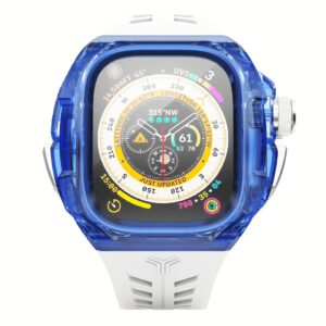 Y24 รุ่น BONDI - เซ็ตเคสและสายนาฬิกา Apple Watch (49mm) - สี Blue/Silver
