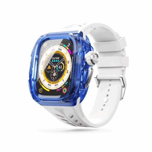 Y24 รุ่น BONDI - เซ็ตเคสและสายนาฬิกา Apple Watch (49mm) - สี Blue/Silver - Image 2