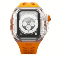 Y24 รุ่น SENTOSA - เซ็ตเคสและสายนาฬิกา Apple Watch (45mm) - สี Orange/Transparent