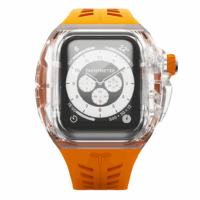 Y24 รุ่น SENTOSA - เซ็ตเคสและสายนาฬิกา Apple Watch (45mm) - สี Orange/Transparent