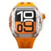 Y24 รุ่น SENTOSA - เซ็ตเคสและสายนาฬิกา Apple Watch (46mm) - สี Orange/Transparent