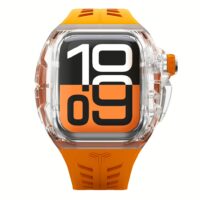 Y24 รุ่น SENTOSA - เซ็ตเคสและสายนาฬิกา Apple Watch (46mm) - สี Orange/Transparent