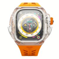 Y24 รุ่น SENTOSA - เซ็ตเคสและสายนาฬิกา Apple Watch (49mm) - สี Orange/Transparent