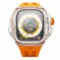 Y24 รุ่น SENTOSA - เซ็ตเคสและสายนาฬิกา Apple Watch (49mm) - สี Orange/Transparent