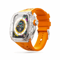 Y24 รุ่น SENTOSA - เซ็ตเคสและสายนาฬิกา Apple Watch (49mm) - สี Orange/Transparent