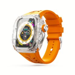 Y24 รุ่น SENTOSA - เซ็ตเคสและสายนาฬิกา Apple Watch (49mm) - สี Orange/Transparent