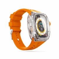 Y24 รุ่น SENTOSA - เซ็ตเคสและสายนาฬิกา Apple Watch (49mm) - สี Orange/Transparent