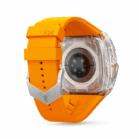 Y24 รุ่น SENTOSA - เซ็ตเคสและสายนาฬิกา Apple Watch (49mm) - สี Orange/Transparent