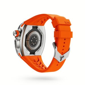Y24 รุ่น SHIBUYA - เซ็ตเคสและสายนาฬิกา Apple Watch (46mm) - สี Silver/Orange
