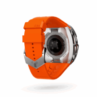 Y24 รุ่น SHIBUYA - เซ็ตเคสและสายนาฬิกา Apple Watch (49mm) - สี Silver/Orange