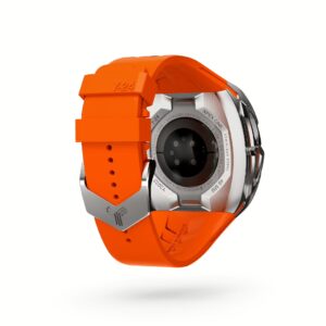 Y24 รุ่น SHIBUYA - เซ็ตเคสและสายนาฬิกา Apple Watch (49mm) - สี Silver/Orange