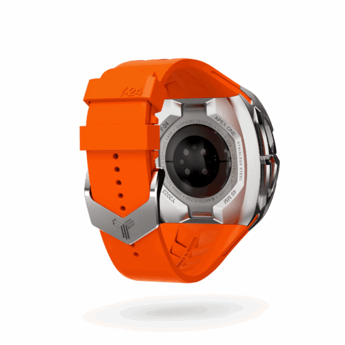 Y24 รุ่น SHIBUYA - เซ็ตเคสและสายนาฬิกา Apple Watch (49mm) - สี Silver/Orange - Image 5