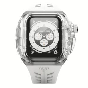 Y24 รุ่น SILVERLAKE - เซ็ตเคสและสายนาฬิกา Apple Watch (45mm) - สี Transparent/Silver