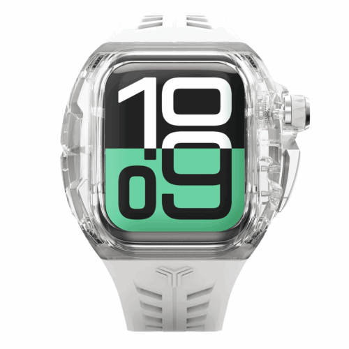 Y24 รุ่น SILVERLAKE - เซ็ตเคสและสายนาฬิกา Apple Watch (46mm) - สี Transparent/Silver