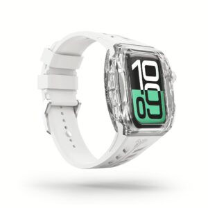 Y24 รุ่น SILVERLAKE - เซ็ตเคสและสายนาฬิกา Apple Watch (46mm) - สี Transparent/Silver