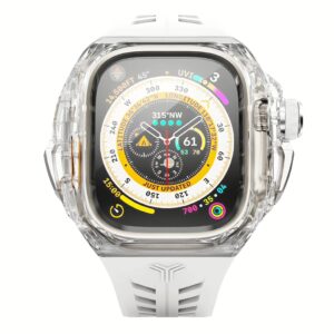 Y24 รุ่น SILVERLAKE - เซ็ตเคสและสายนาฬิกา Apple Watch (49mm) - สี Transparent/Silver
