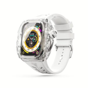 Y24 รุ่น SILVERLAKE - เซ็ตเคสและสายนาฬิกา Apple Watch (49mm) - สี Transparent/Silver