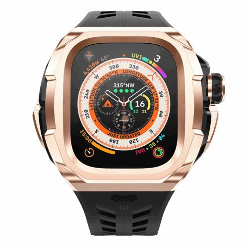 Y24 รุ่น SÖDER - เซ็ตเคสและสายนาฬิกา Apple Watch (49mm) - สี Black/Rose Gold