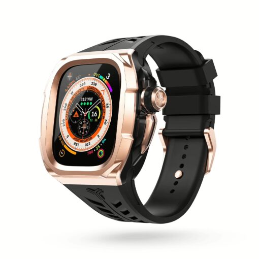 Y24 รุ่น SÖDER - เซ็ตเคสและสายนาฬิกา Apple Watch (49mm) - สี Black/Rose Gold - Image 2