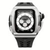 Y24 รุ่น XINYI - เซ็ตเคสและสายนาฬิกา Apple Watch (45mm) - สี Silver/Black