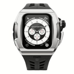 Y24 รุ่น XINYI - เซ็ตเคสและสายนาฬิกา Apple Watch (45mm) - สี Silver/Black