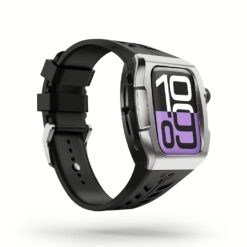 Y24 รุ่น XINYI - เซ็ตเคสและสายนาฬิกา Apple Watch (46mm) - สี Silver/Black