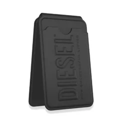 Diesel รุ่น 3D Biscotto Cardholder Stand - ที่เก็บบัตรติดหลังมือถือ - สี Black