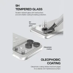 Ples รุ่น Camera Lens Full Edge Coverage - กระจกเลนส์กล้อง iPhone 17 (พร้อมชุดทำความสะอาด)