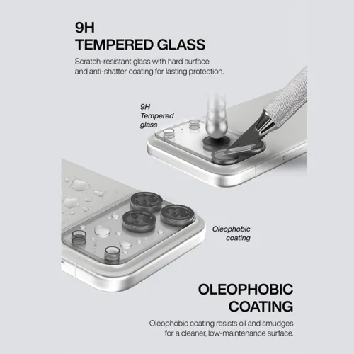 Ples รุ่น Camera Lens Full Edge Coverage - กระจกเลนส์กล้อง iPhone 17 Pro (พร้อมชุดทำความสะอาด) - Image 5