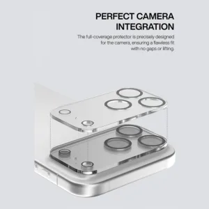 Ples รุ่น Camera Lens Full Edge Coverage - กระจกเลนส์กล้อง iPhone 17 Pro (พร้อมชุดทำความสะอาด)