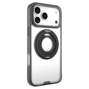 Hoda รุ่น Rough Case (Magnetic) with 360° Rotating Ring Stand - เคส iPhone 17 Pro Max - สี Black